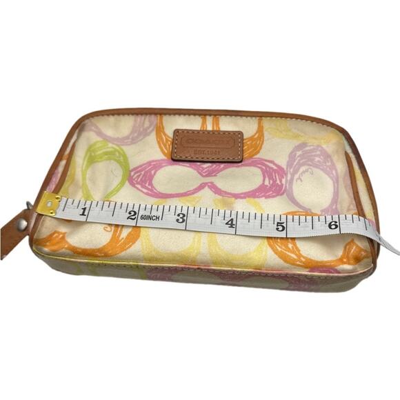 COACH Multi-color Signature Fabric Scribble Pouch - Picture 6 of 8